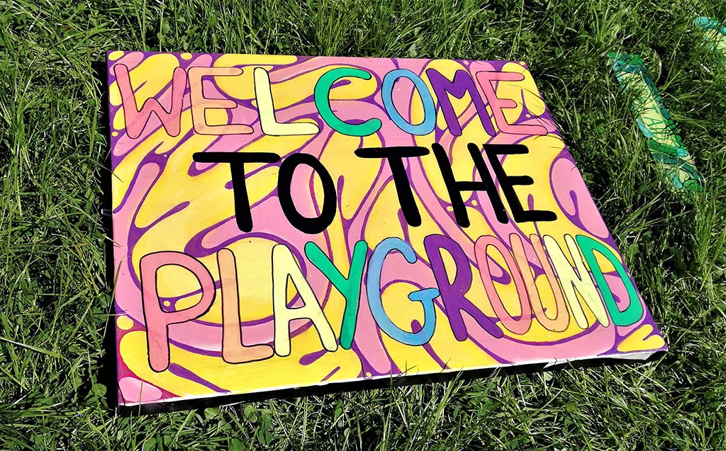 Sign painting for Triplicity Festival